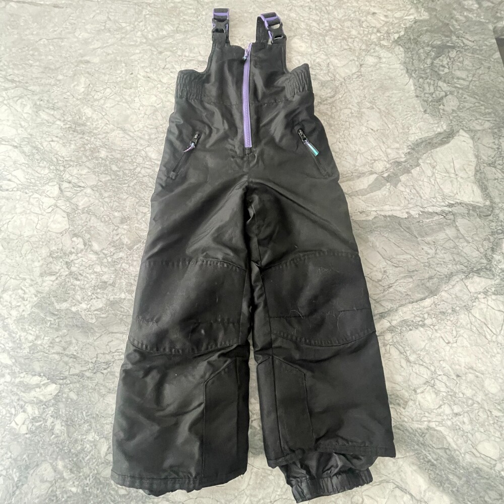 Champion Kids Snow Bib Snow Pants Overalls Black Size XS 4-5